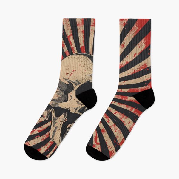 Item preview, Grunge Skull On Vintage Red And Black Background designed and sold by GrinGalore.