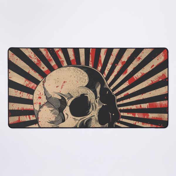 Item preview, Grunge Skull On Vintage Red And Black Background designed and sold by GrinGalore.