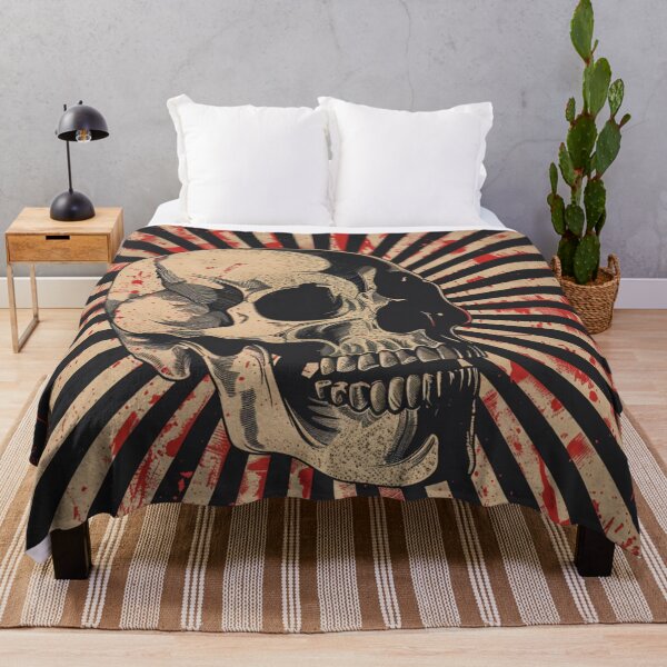 Item preview, Grunge Skull On Vintage Red And Black Background designed and sold by GrinGalore.