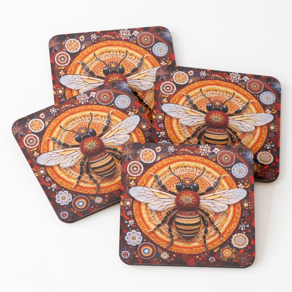 Item preview, Aboriginal Inspired Dot Art - Harvester Gold Nectar Collector designed and sold by GrinGalore.