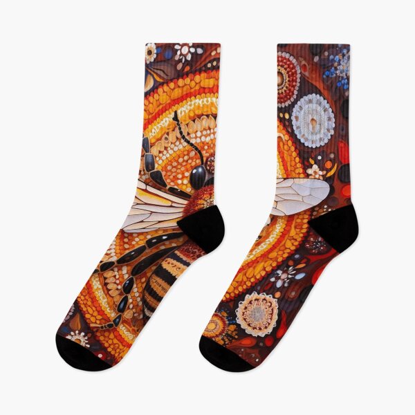 Item preview, Aboriginal Inspired Dot Art - Harvester Gold Nectar Collector designed and sold by GrinGalore.