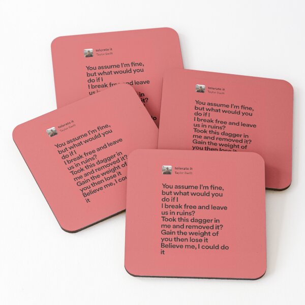 Item preview, Taylor Swift Lyrics Tolerate It Evermore Eras Tour  designed and sold by mabelsyrupshop.