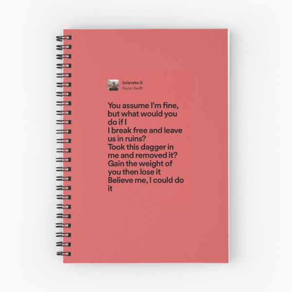 Item preview, Taylor Swift Lyrics Tolerate It Evermore Eras Tour  designed and sold by mabelsyrupshop.