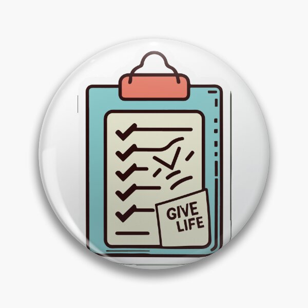 Item preview, Give Life Checklist Clipboard Design designed and sold by NiftyWrx.