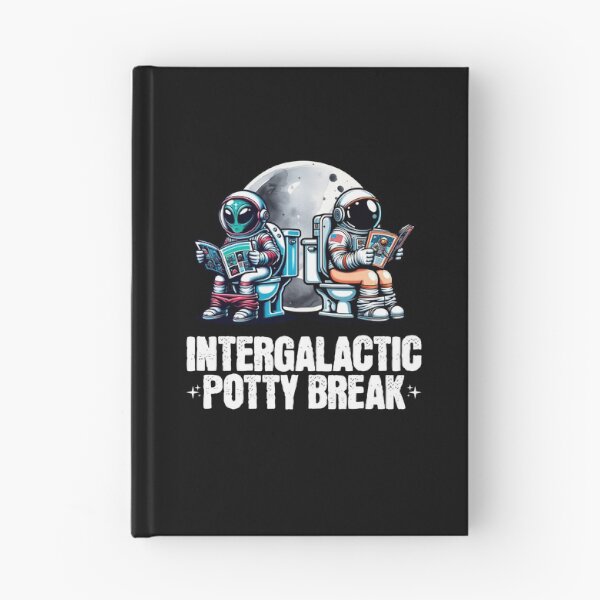 Item preview, Funny Alien and Human Potty in Space, Intergalactic Potty Break, Space Alien Human  designed and sold by DAMOTAmagazine.