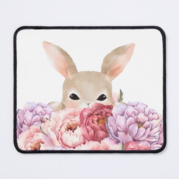 Item preview,  little easter bunny hiding / peonies  designed and sold by coloursforkids.