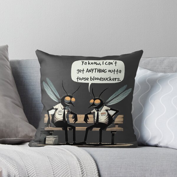 A Mosquitoes Union meeting Throw Pillow