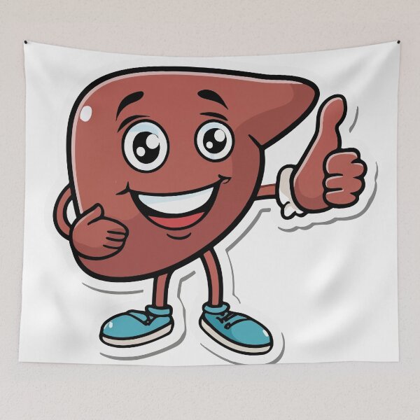 Item preview, Happy Liver Cartoon - Organ Transplant Support designed and sold by NiftyWrx.