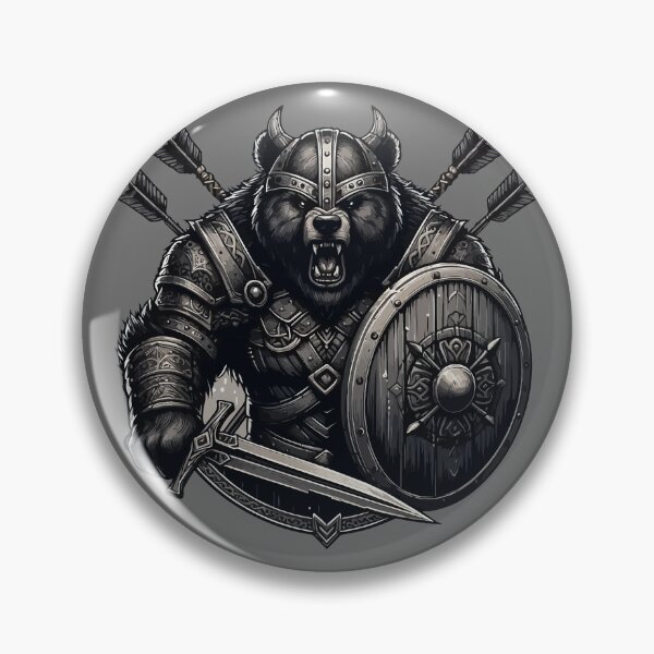 Item preview, Goth Norse Mythology Viking Warrior Bear Berserker designed and sold by TomFrontierArt.