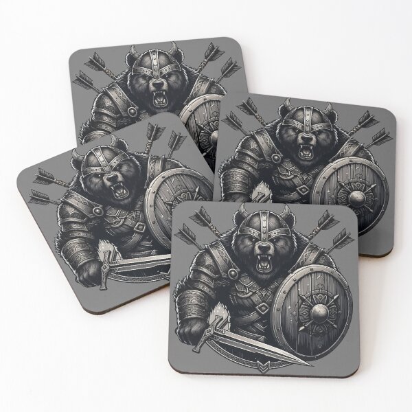 Item preview, Goth Norse Mythology Viking Warrior Bear Berserker designed and sold by TomFrontierArt.