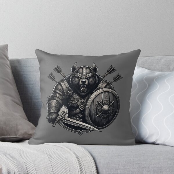 Item preview, Goth Norse Mythology Viking Warrior Bear Berserker designed and sold by TomFrontierArt.