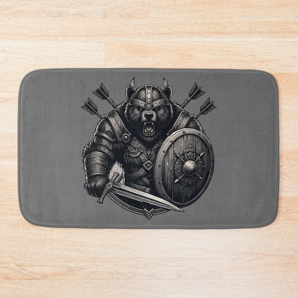 Item preview, Goth Norse Mythology Viking Warrior Bear Berserker designed and sold by TomFrontierArt.