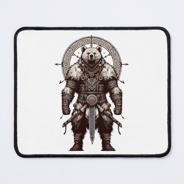 Item preview, Norse Mythology Viking Warrior Bear Berserker designed and sold by TomFrontierArt.
