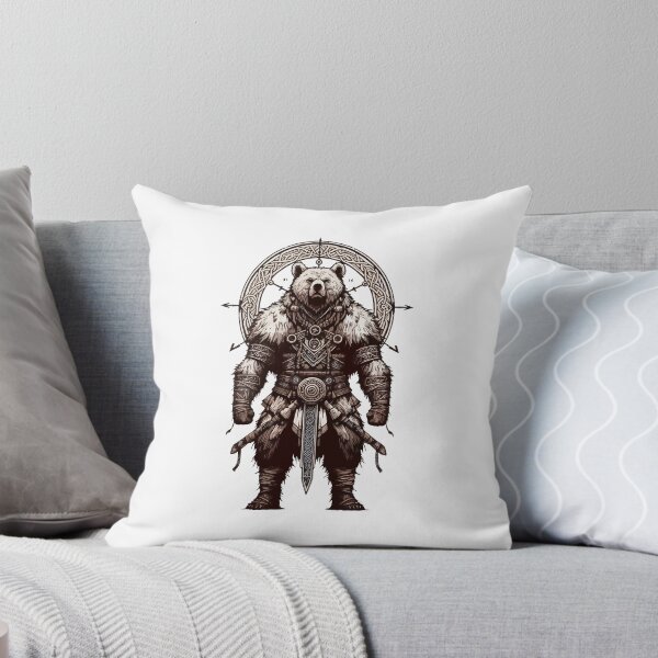 Aperçu de l'œuvre Mythologie nordique Guerrier Viking Ours Berserker créée et vendue par TomFrontierArt.