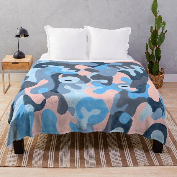 Item preview, Sheep Abstract in Blues and Pink designed and sold by inklets.
