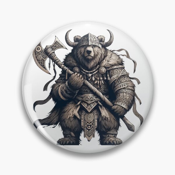 Item preview, Norse Mythology Viking Warrior Bear Berserker designed and sold by TomFrontierArt.