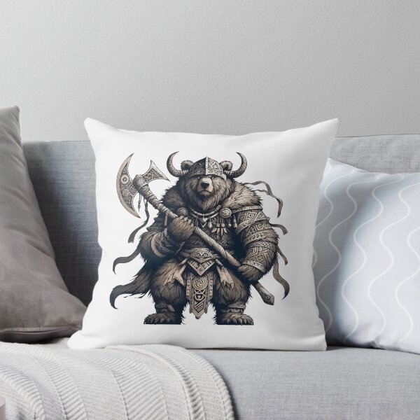 Aperçu de l'œuvre Mythologie nordique Guerrier Viking Ours Berserker créée et vendue par TomFrontierArt.