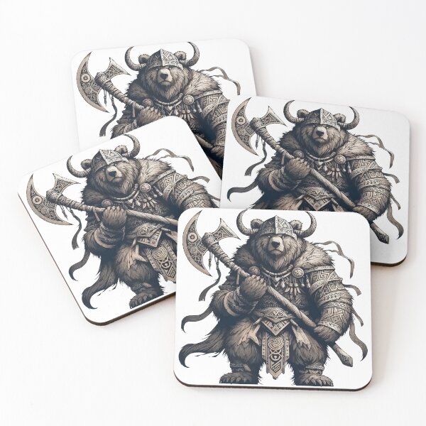 Aperçu de l'œuvre Mythologie nordique Guerrier Viking Ours Berserker créée et vendue par TomFrontierArt.