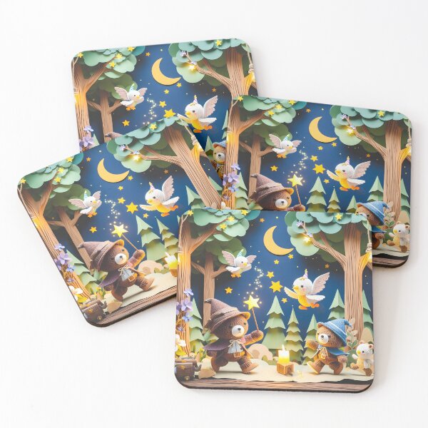 Item preview, Magic of Teddy bears and a friends in the forest  (Paper Craft Design 5) designed and sold by Ousuke ARTs.