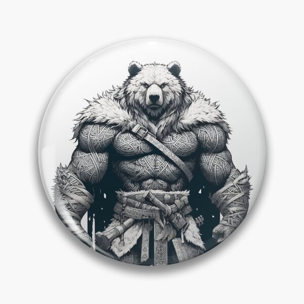 Item preview, Norse Mythology Viking Warrior Bear Berserker designed and sold by TomFrontierArt.