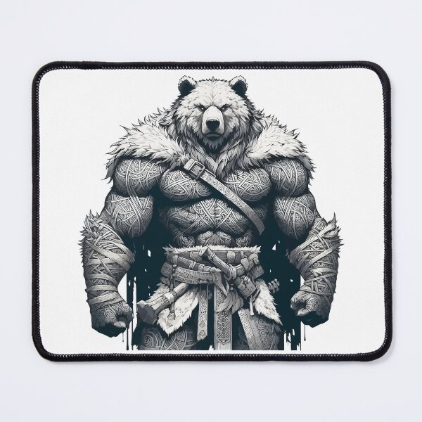 Item preview, Norse Mythology Viking Warrior Bear Berserker designed and sold by TomFrontierArt.