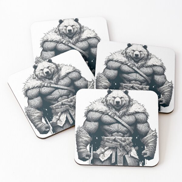 Aperçu de l'œuvre Mythologie nordique Guerrier Viking Ours Berserker créée et vendue par TomFrontierArt.