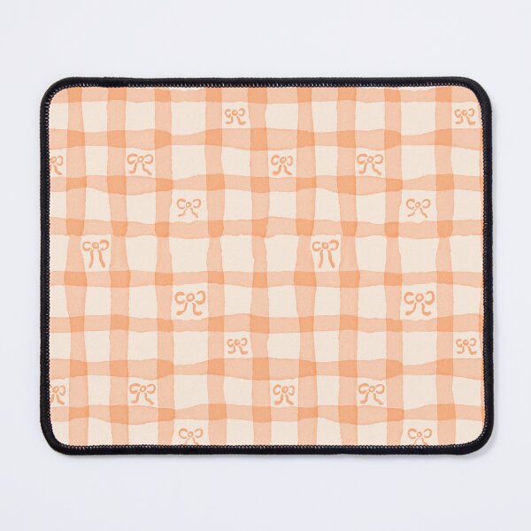 Item preview, Hand-Painted Cute Coquette Aesthetic Watercolor Bow Plaid, Peach Fuzz Color Palette designed and sold by tartagain.