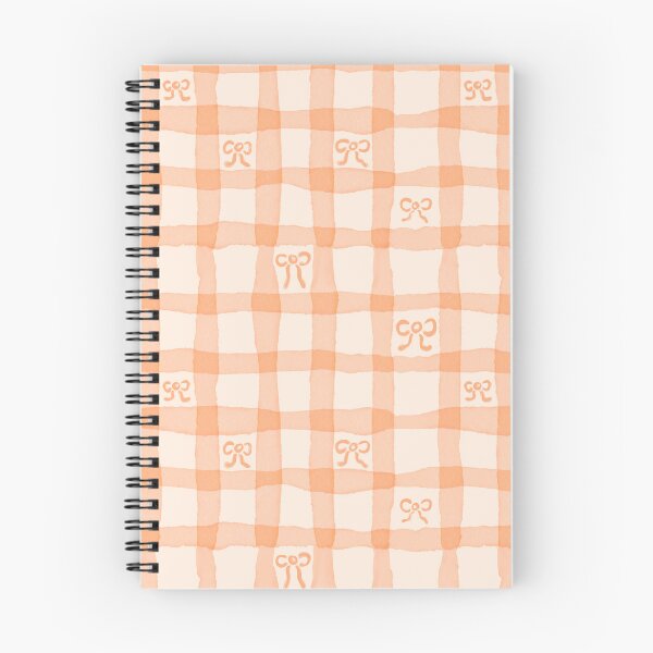 Item preview, Hand-Painted Cute Coquette Aesthetic Watercolor Bow Plaid, Peach Fuzz Color Palette designed and sold by tartagain.