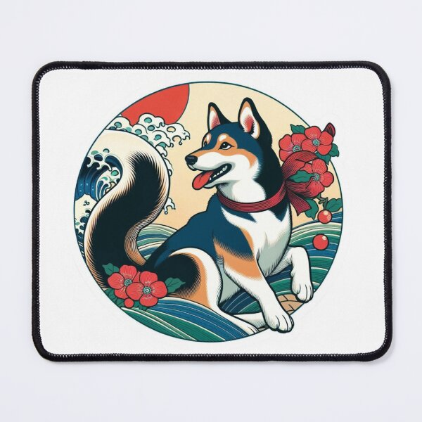Item preview, Dog sticker, Traditional Japanese-Inspired Husky Dog Sticker - Perfect for Laptops, Water Bottles, and Custom Gifts - Vibrant, Durable, Weather-Resistant Decals designed and sold by AlphaPODMonkey.