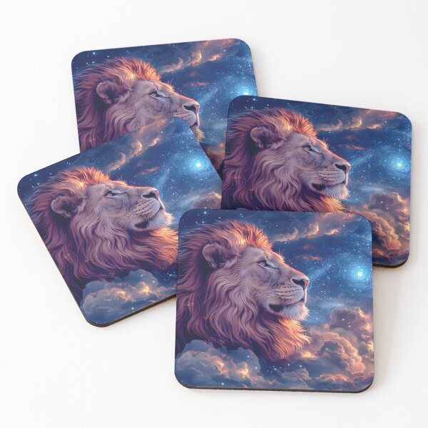 Item preview, Majestic Galaxy Lion Space Art - Vivid Celestial Lion Illustration designed and sold by Parkerzz.