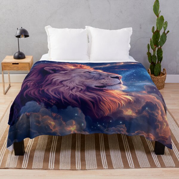 Item preview, Majestic Galaxy Lion Space Art - Vivid Celestial Lion Illustration designed and sold by Parkerzz.