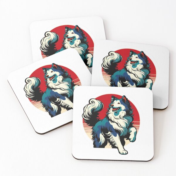 Item preview, Dog Sticker, Traditional Japanese-Inspired Husky Dog Sticker - Perfect for Laptops, Water Bottles, and Custom Gifts - Vibrant, Durable, Weather-Resistant Decals designed and sold by AlphaPODMonkey.