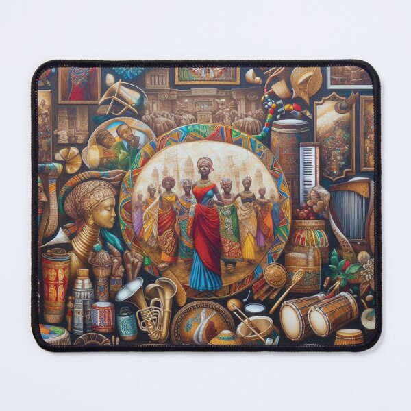 Item preview, Painting showcases various aspects of African culture designed and sold by TheHelpingCat.