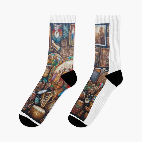 Item preview, Painting showcases various aspects of African culture designed and sold by TheHelpingCat.