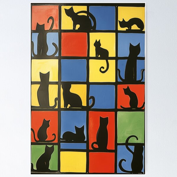 Item preview, Colorful Cat Abstract designed and sold by Piotrek0001.