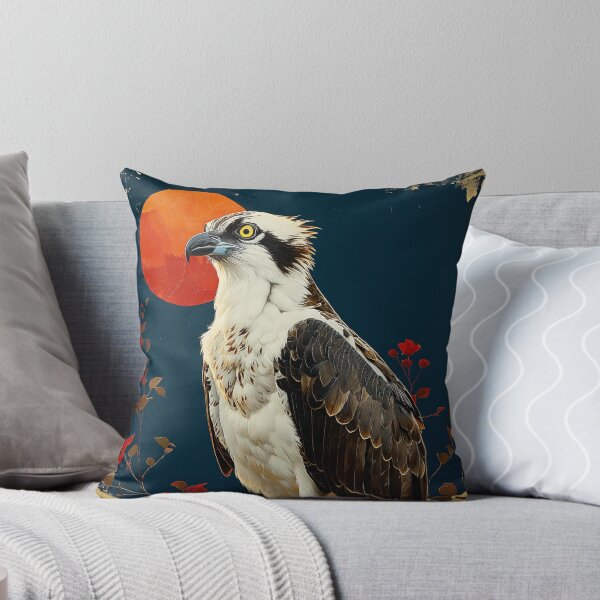 Item preview, Osprey standing in turquoise water with a red sun designed and sold by Rockwpapart.