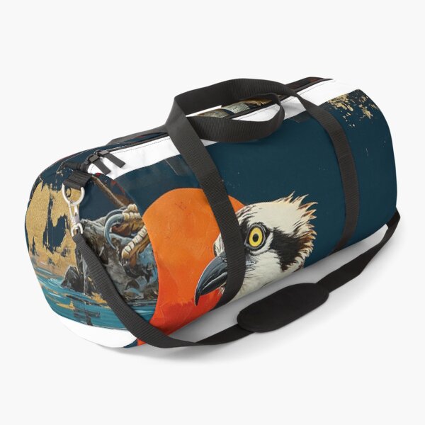 Item preview, Osprey standing in turquoise water with a red sun designed and sold by Rockwpapart.