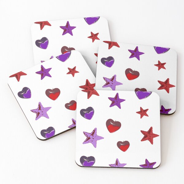 Item preview, Copy of Crochet stars and acrylic heart necklace sticker set  designed and sold by aruglalemonz39.
