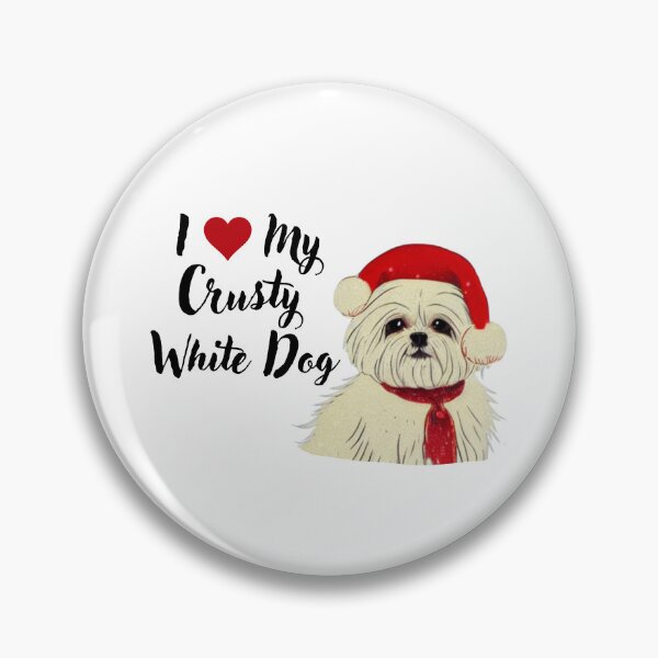 Item preview, Cute Little Crusty White Dog with Fluffy Curly Haired Christmas designed and sold by FociCreate.