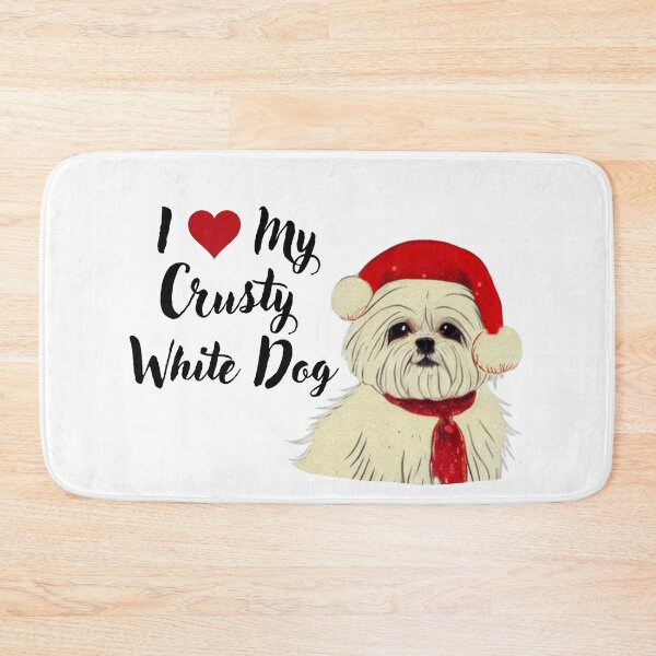 Item preview, Cute Little Crusty White Dog with Fluffy Curly Haired Christmas designed and sold by FociCreate.