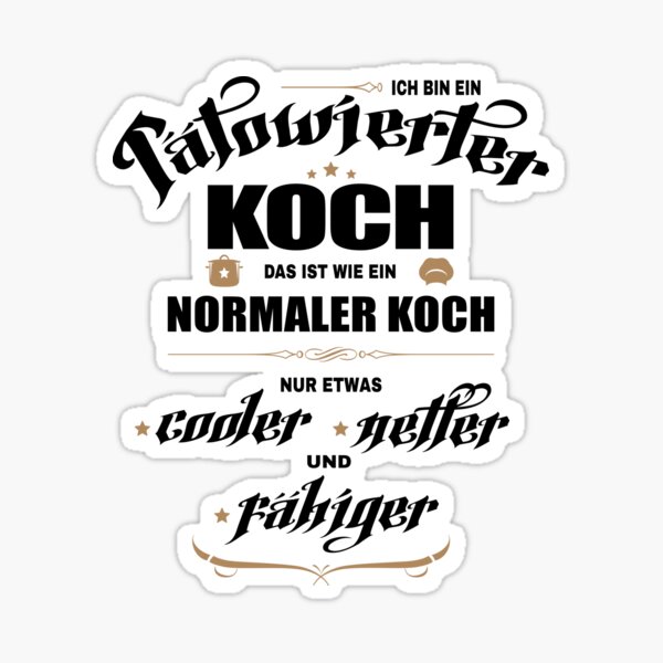 Artikel-Vorschau von Tätowierter Koch ist cooler! Lustige Geschenkidee für Köche mit Tattoos., designt und verkauft von silentcolors.