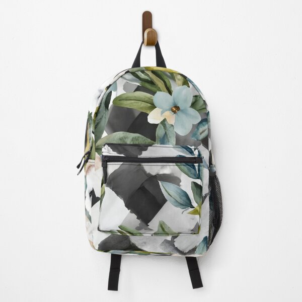 Item preview, Watercolor Floral Diagonal Black and White Buffalo Check designed and sold by Tamas Das.