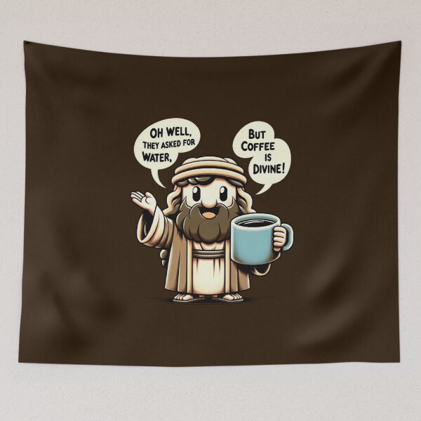 Item preview, Divine Brew - Whimsical Coffee Miracle Tee designed and sold by BlueGoldArt.