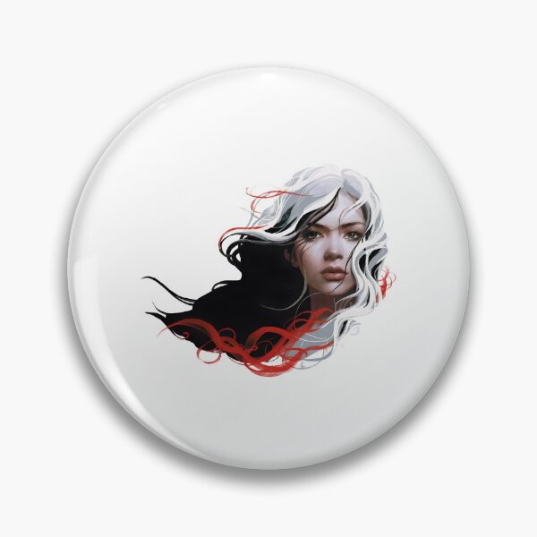 Item preview, Red white and black beautiful girl strong contrast gothic designed and sold by w1ckerman.