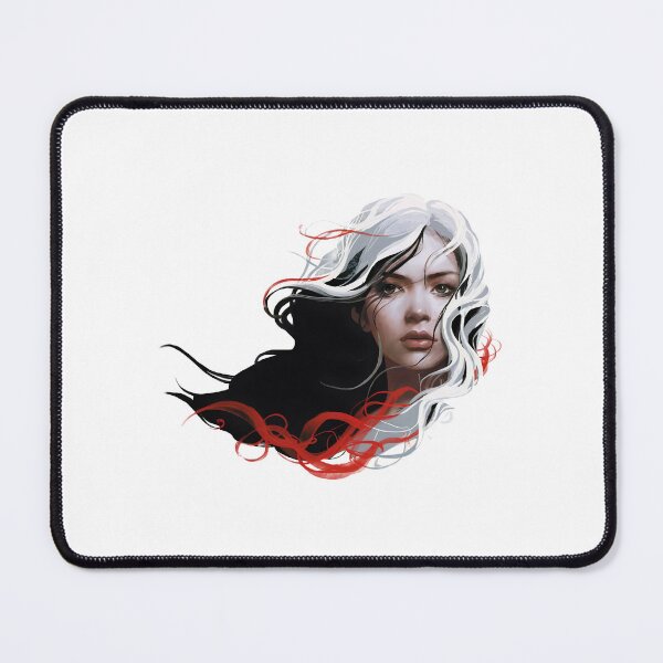 Item preview, Red white and black beautiful girl strong contrast gothic designed and sold by w1ckerman.