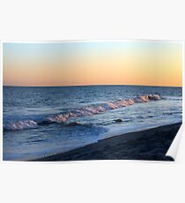Sunset Waves Poster