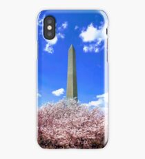 Washington Monument Cherry Blossoms iPhone Case
