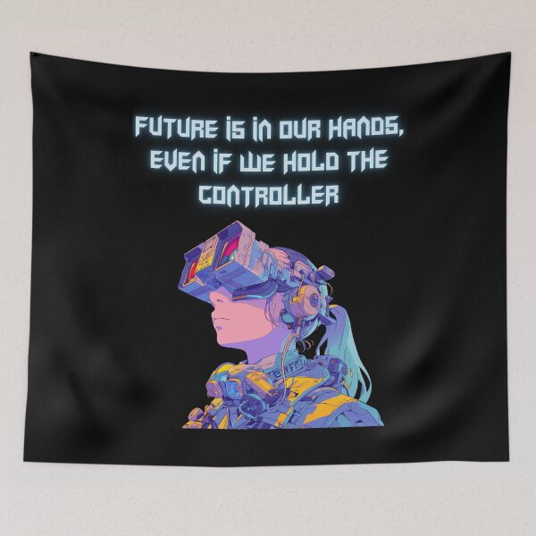 Item preview, Future Is In Our Hands Cool Gifts For Gamers Gaming Fans Simulation Virtual Reality Lovers designed and sold by Waves-of-Art.