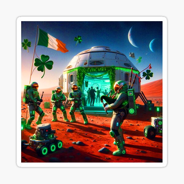 Item preview, St. Patrick's Day on Mars designed and sold by WC-CHA.