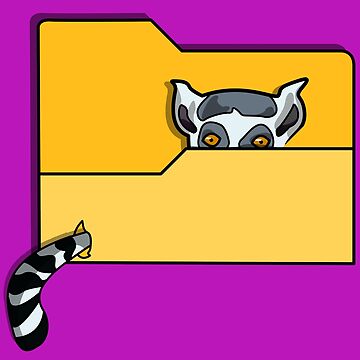 Artwork thumbnail, Lemur in a Folder Icon by Fun Funky Designs